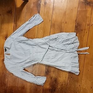 Blue and White Dress w/ Ruffles